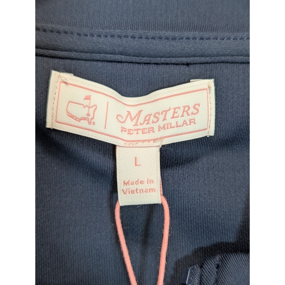 Masters Peter Millar Womens Navy Blue Full Zip Performance Golf Jacket Large NEW - Picture 7 of 7